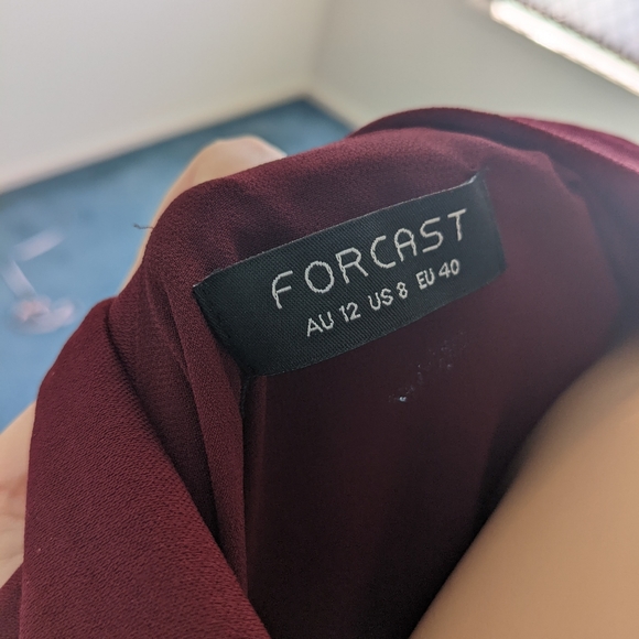 SOLD - Forcast  Cindy Button-Up Dress Plum Sz 12 - Picture 5 of 5